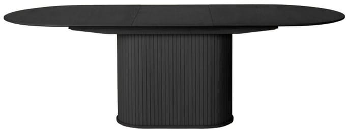 Eettafel Nola eikenhout Ovaal uitschuifbaar 95x180-230 CM - Zwart