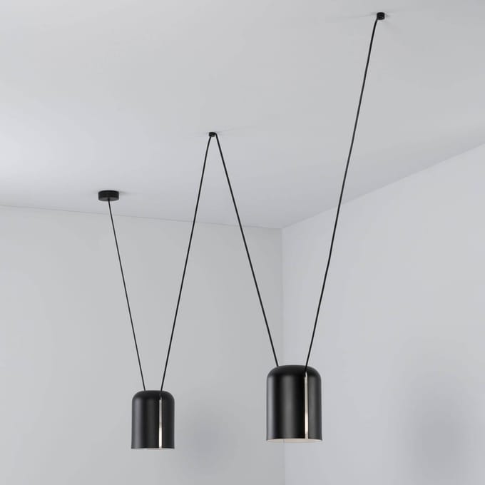 LEDS-C4 Attic Double cilinder Ø 15cm zwart