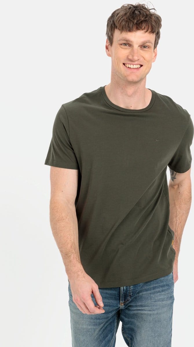camel active Basic T-shirt van duurzame organic cotton - Maat menswear-S - Groen