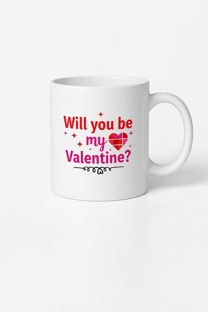 Valentijnsdag Mok 'Will you be my Valentine?' - Romantisch Liefdes Cadeau