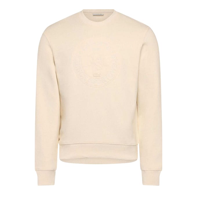 Lacoste Dames Katoenen Relaxed Fit Sweatshirt (Crème)
