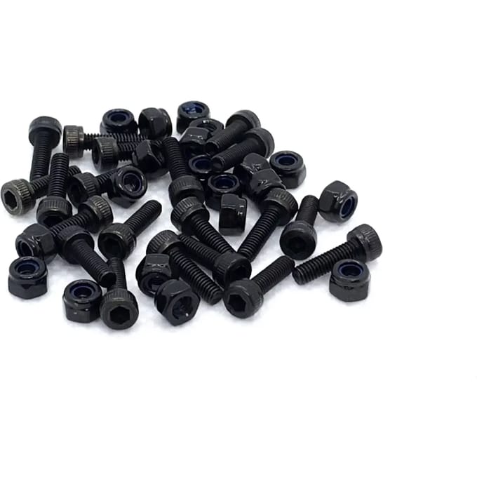 Platte Fietspedalen MTB/Racefiets/E-bike - Zwart (Set van 20 Knobs)
