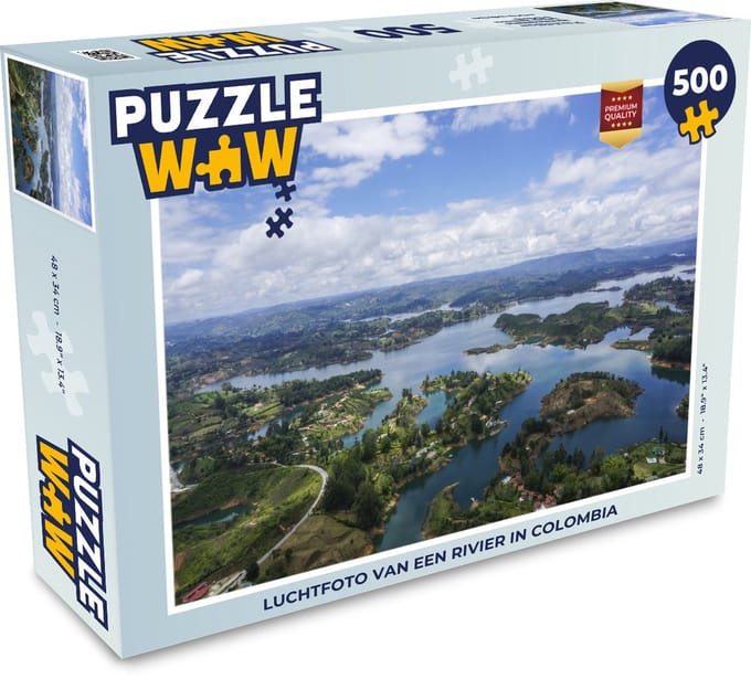 Puzzel Luchtfoto van een rivier in Colombia - Legpuzzel - Puzzel 500 stukjes
