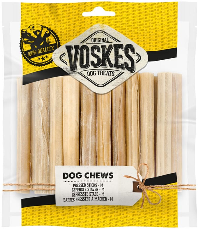 Voskes Hondensnacks Geperste Staven M - 20 stuks