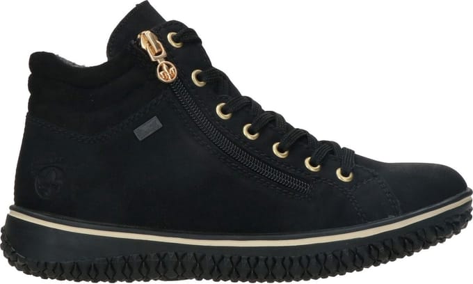 Rieker Veterboot -  Vrouwen -  Zwart - Maat 39