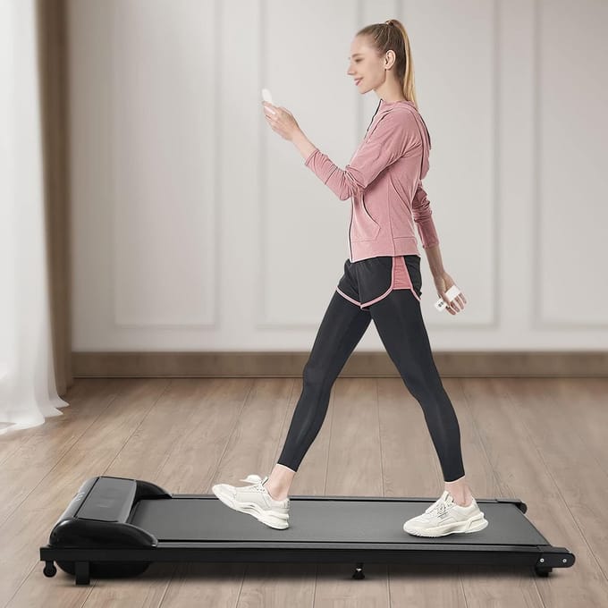 Opvouwbare Loopband 2-in-1 voor Thuisgebruik met LED Display en Antislip Pedalen