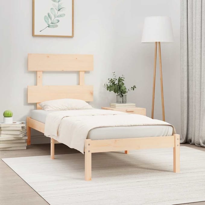 vidaXL - Bedframe - massief - hout - 90x200 - cm