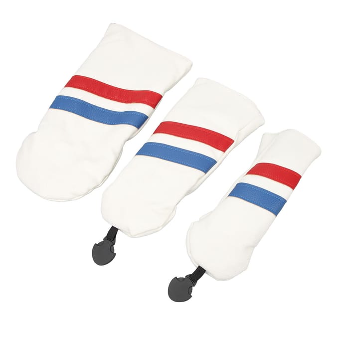 3 STuks Golfclub Hoes voor Driver Fairway Hout Headcovers Golf Accessoires Hybride UT Head Covers Set gray