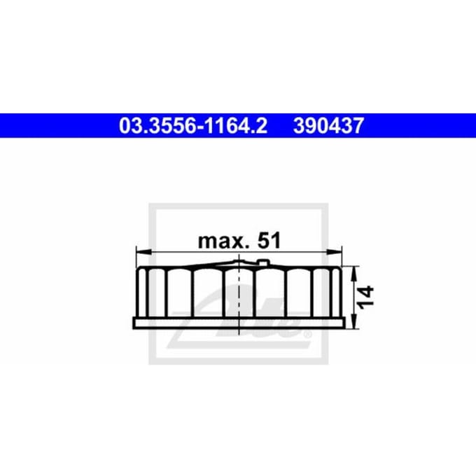 Remvloeistofreservoirdop ATE 03.3556-1164.2