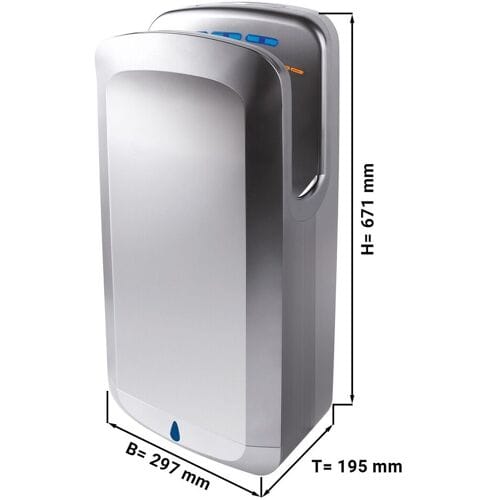 GGM Gastro Händetrockner mit Sensor & UV-Lampe - Grau Zilver