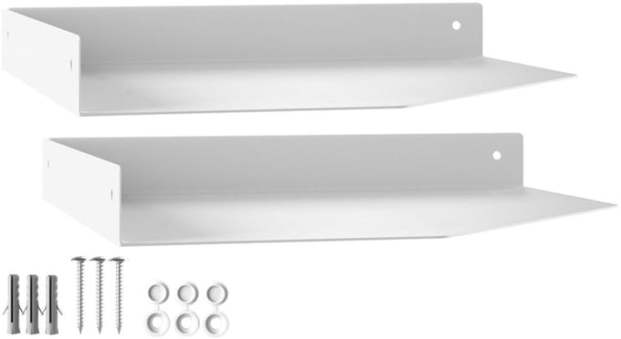 2 stuks Hoekwandplank HOVER-X 250x250x30mm wit