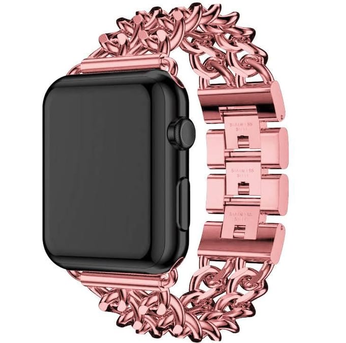 2+1 | Apple Watch Cowboy Bandje - Staal - Rose Rood