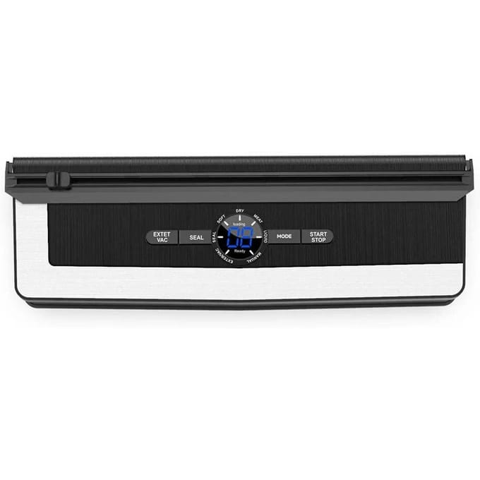 Machine de scellage sous vide 135W, pour aliments domestiques, scellage des aliments, avec affichage LED, envoyer 5 sacs sous vide EU + 5 grain pockets noir