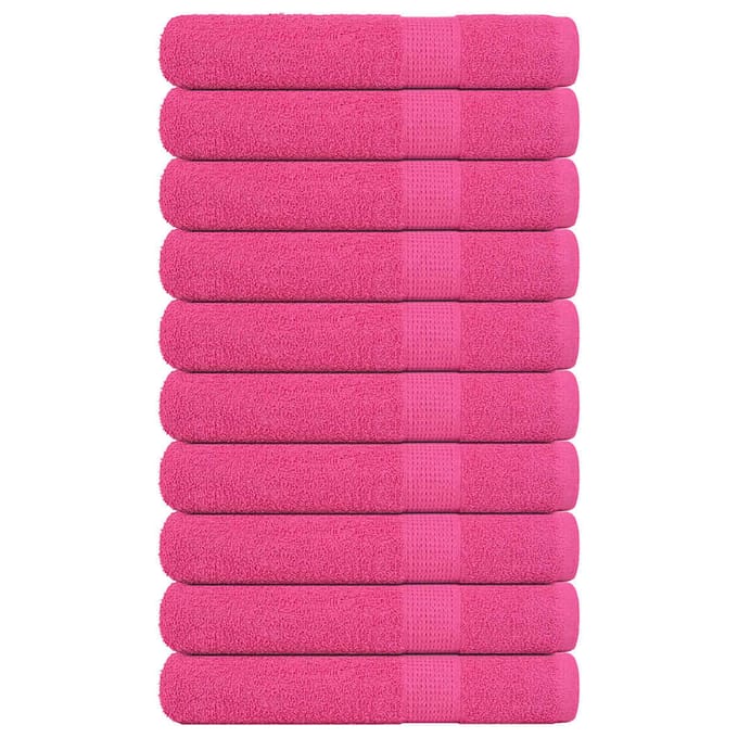 vidaXL - Handdoeken - FROGN - 10 - st - 100x200 - cm - 360 - g/m² - roze
