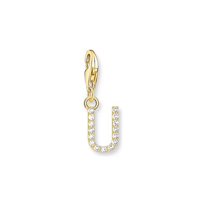 Thomas Sabo - 1984-414-14 - Charm - Dames - 925er Zilver geel verguld - Letter U
