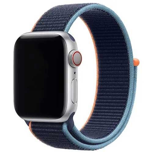 2+1 | Apple Watch Bandje - Geweven - Nylon - Diepzee
