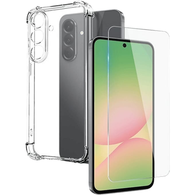 Northjo Samsung A56 Shockproof Hoesje en Screenprotector Transparant