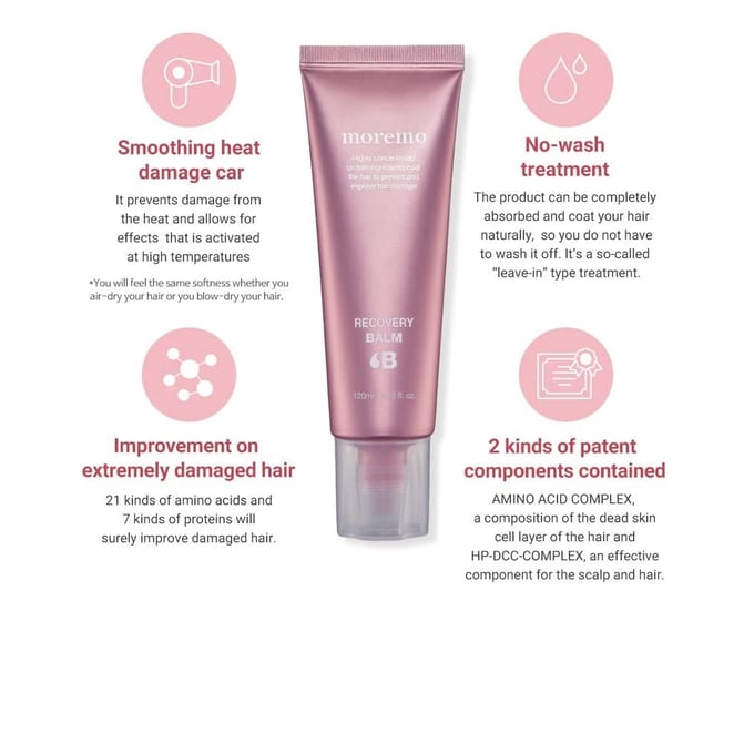 Moremo Recovery Balm B Ruby Edition Hair Treatment Set 120ml+20mlx2 white