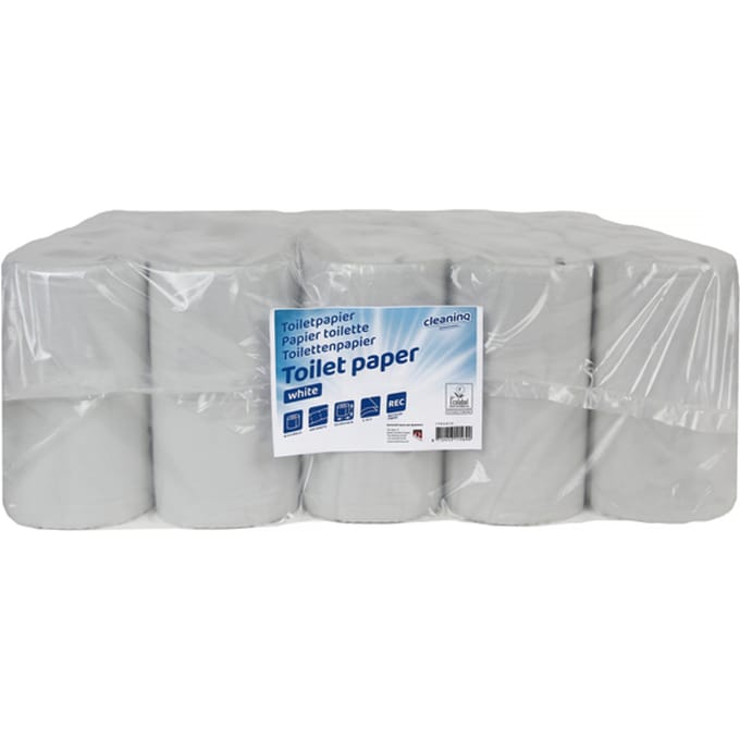 Toiletpapier Cleaninq 2-laags 400vel rc wit 40 rollen