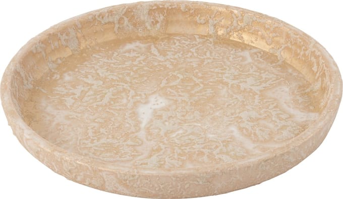 J-Line bloempot Terra - keramiek - rose/goud - Ø 40 cm
