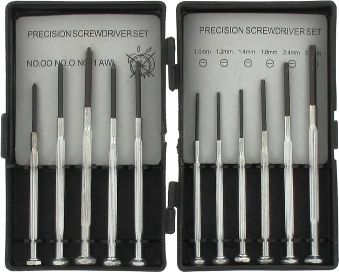 Horlogeschroevendraaierset 11dlg