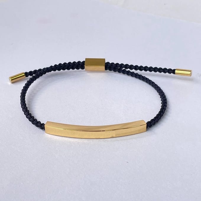 Sorprese armband - Smooth Gold - armband dames en heren - verstelbaar - cadeau - Model B - Sinterklaas - Kerst - Cadeau