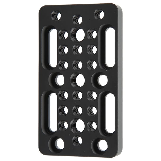 Camera Kaasplaat Camera Eenvoudige Montageplaat met 1/4in 3/8in Schroefgat voor Camera Cage Bovenkant black