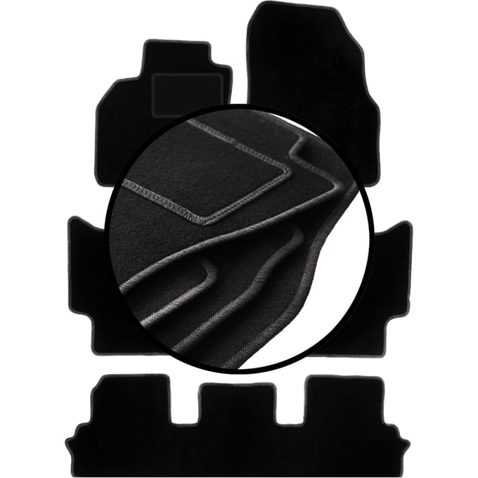 Complete set veloursmatten voor: Renault Grand Scenic III 7-zits (2009-2015)