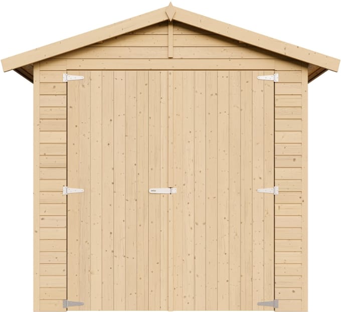 Timbela M105 - Houten garage - 6 m² - 320x244xH222 cm - Chalet met ramen