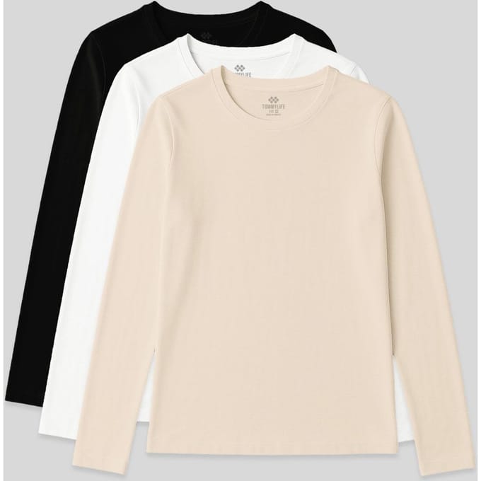 Dames Langsleev T-shirt met Ronde Hals