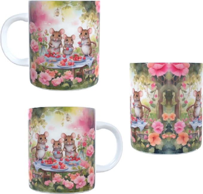 Koffie beker - thee mok - lieve muisjes - funny mouse