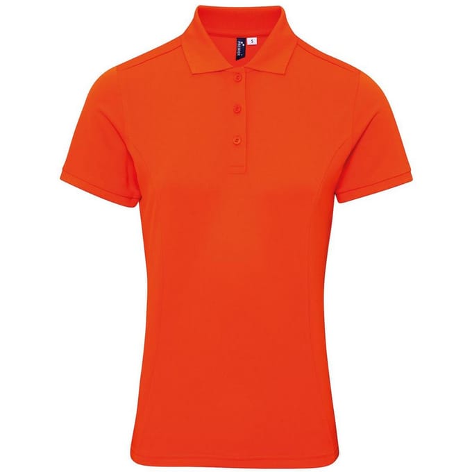 Premier Dames/Dames Coolchecker Plus Poloshirt (Oranje)