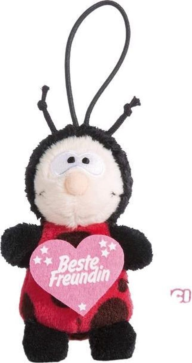 Nici Knuffelhanger Beste Vriendin Junior 9,5 Cm Polyester Rood