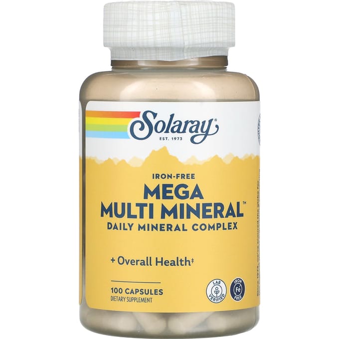 Mega Multi Mineraal, IJzervrij, 100 Capsules