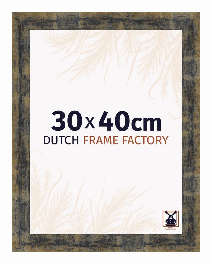 Fotolijst 30x40 cm - MDF - Blauw Goud Gemeleerd - Praag