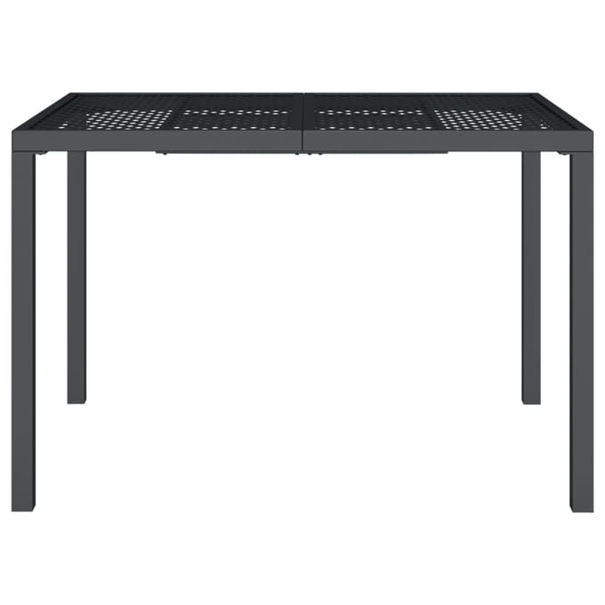 vidaXL - Tuintafel - 110x80x72 - cm - staal - antracietkleurig