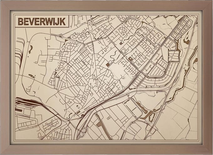 Decoratief Beeld - Houten Van Beverwijk - Hout - Bekroned - Bruin - 21 X 30 Cm