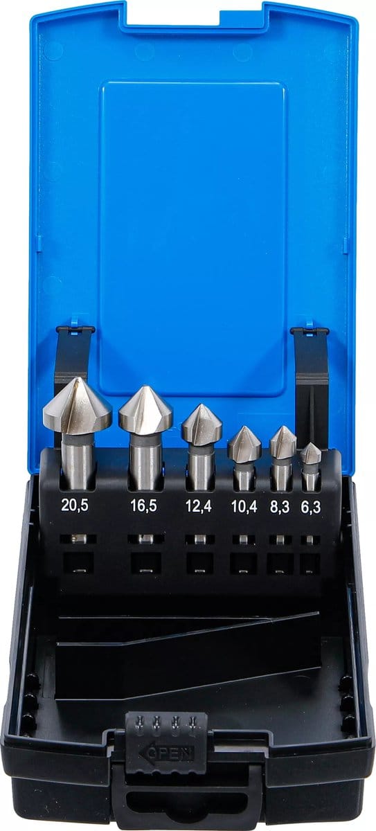 BGS Verzinkboorset - HSS - DIN 335 vorm C - 6 delig