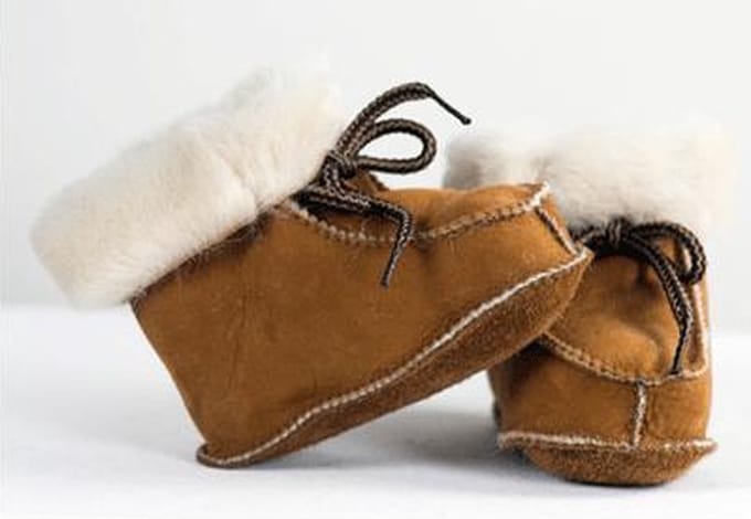 Bernardino® - Baby slofjes - Cognac - Unisex - Maat 21