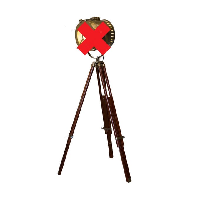 statief voor vloerlamp dover bronze - 91x15 cm - bruin