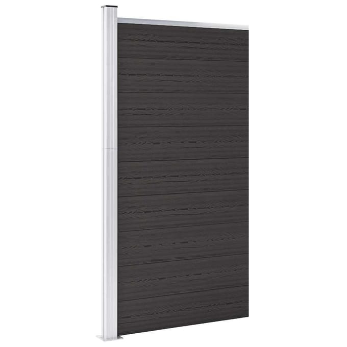 vidaXL - Schuttingpaneel - 95x186 - cm - HKC - zwart