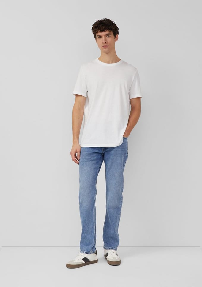 regular fit straight jeans van katoenmix model 'BENITO'