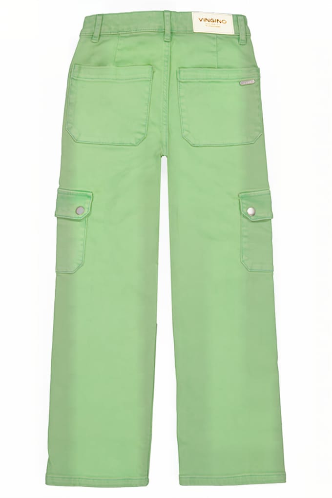 Vingino Camilla Cargo Pea Green Maat: 15 | Broeken Outlet | Unisex | Groen