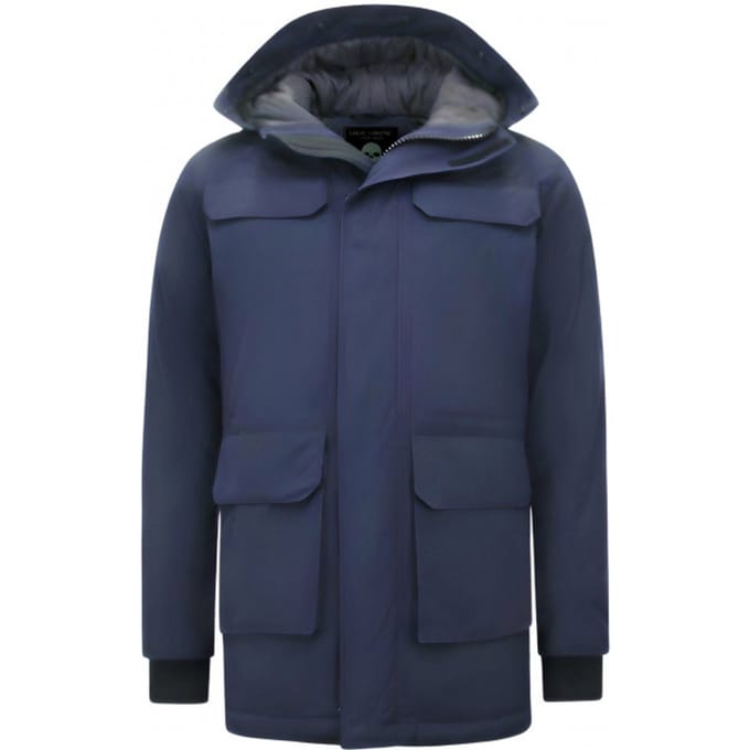 Lange Winterjas Heren - Parka Jas Heren - 7169 - Blauwe Jas