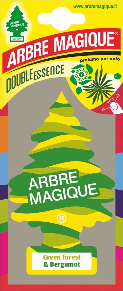 Arbre Magique Luchtverfrisser 12 X 7 Cm Forest & Bergamot  Groen