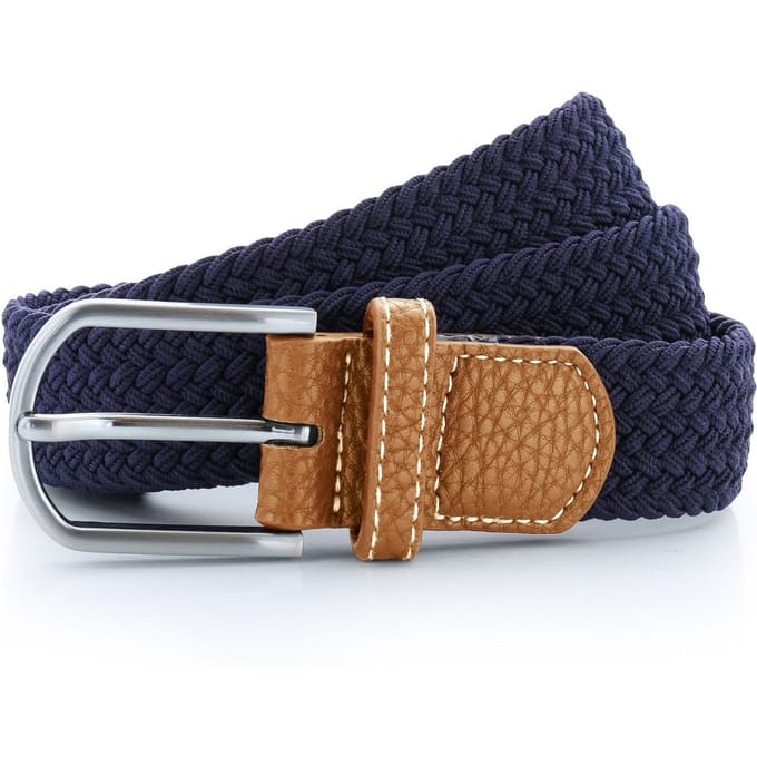 Asquith & Fox Heren Gewoven Braid Stretch Riem (Marineblauw)