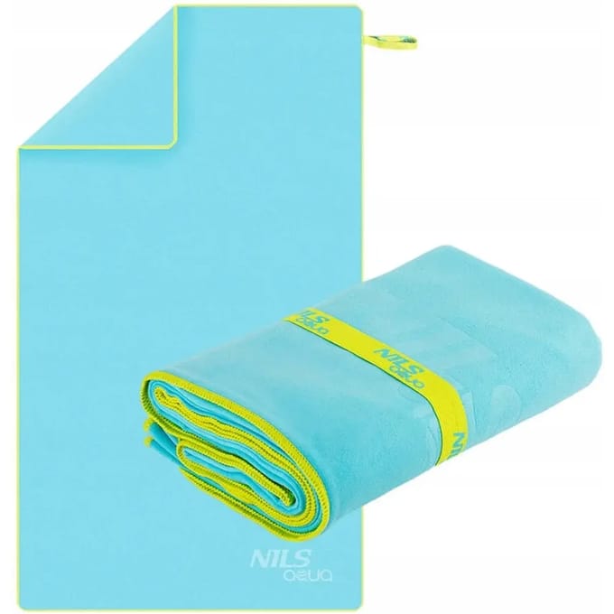 Nils Aqua NAR12 - Microvezel Handdoek - 180x100 cm - Lichtblauw - Superabsorberend