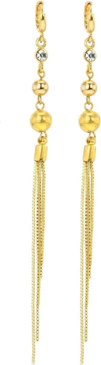 Behave - Oorhangers dames goudkleur - Lange hanger - Statement avondlook
