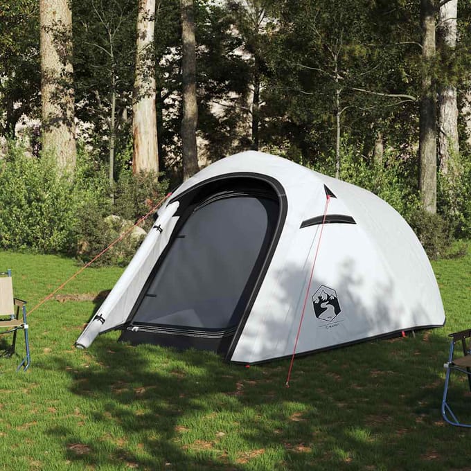 vidaXL - Tunneltent - 3-persoons - waterdicht - verduisterend - stof - wit