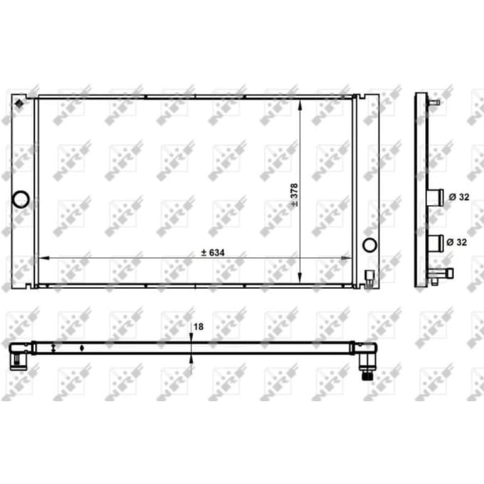 Radiator, motorkoeling NRF 50478